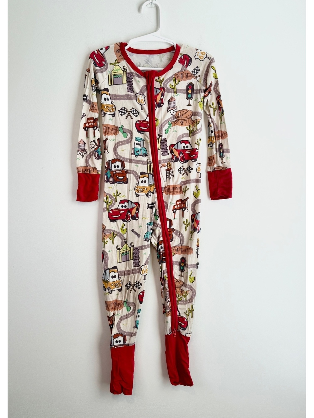 Little Sleepies Disney Cars Bamboo Toddler Pajama Onesie 18-24 Months